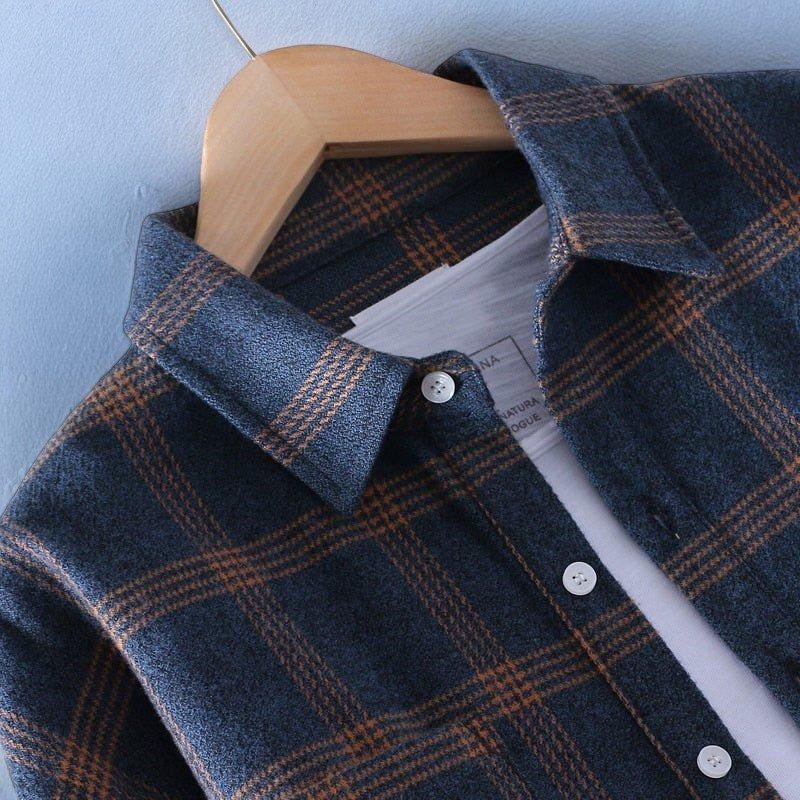 Saazoo | Men's Regular Fit Checked Button-Up Shirt