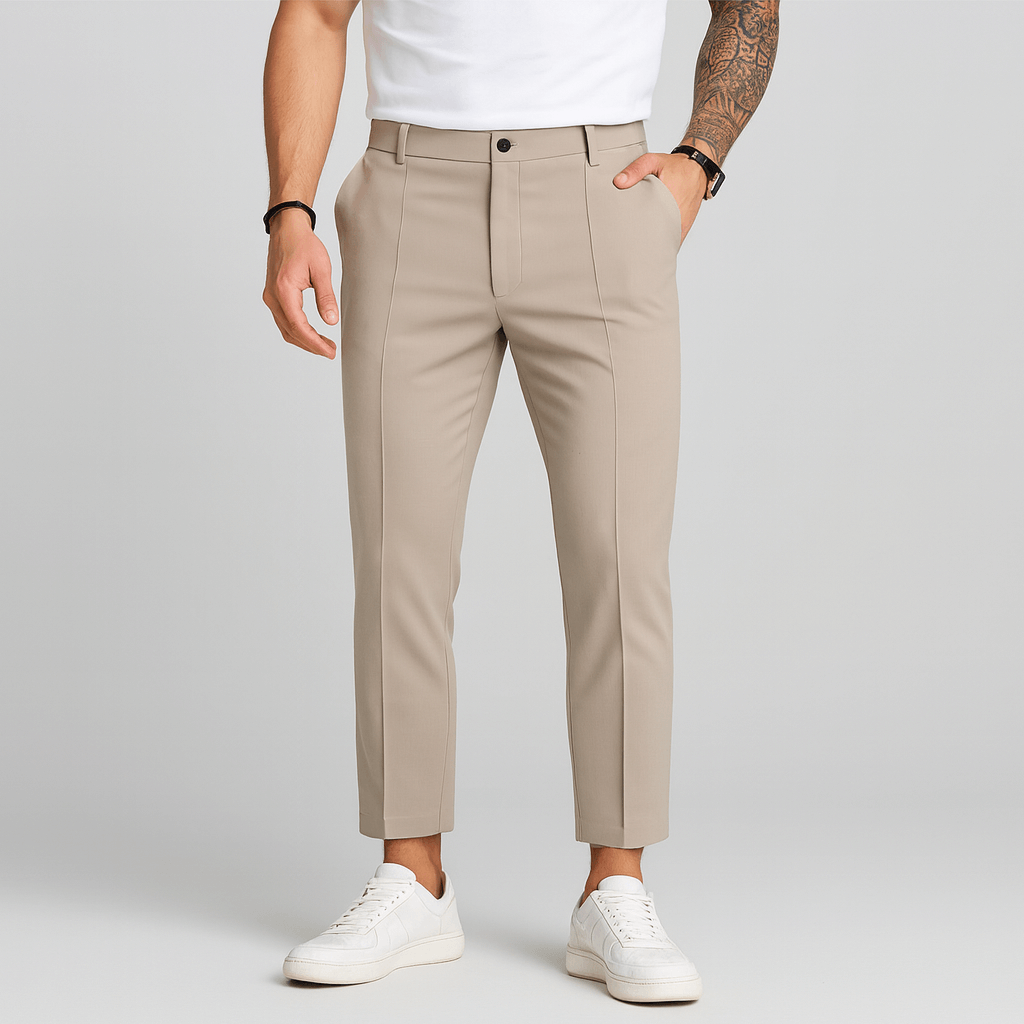 Saazoo | Elegant Fitted Trousers with Elastic Waistband
