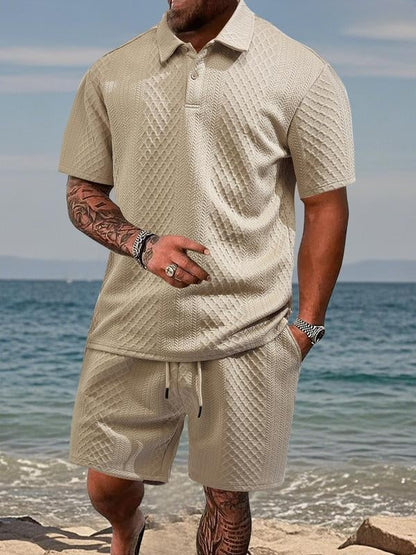 Saazoo | Men's Textured Knit Summer Set