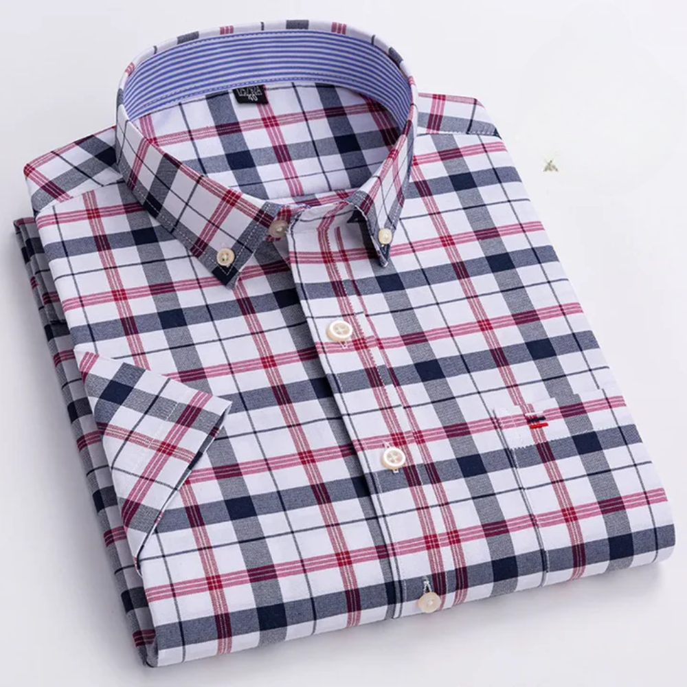 Saazoo | Men's Cotton Blend Patterned Button-Up Shirt