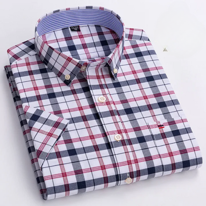 Saazoo | Men's Cotton Blend Patterned Button-Up Shirt