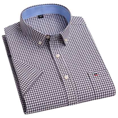 Saazoo | Men's Cotton Blend Patterned Button-Up Shirt