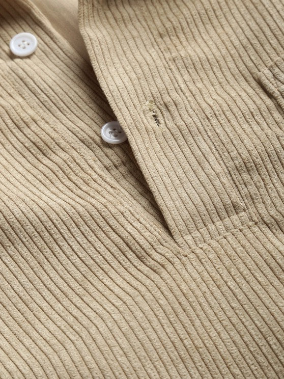 Saazoo | Men's Relaxed Half-Button Long Sleeve Shirt