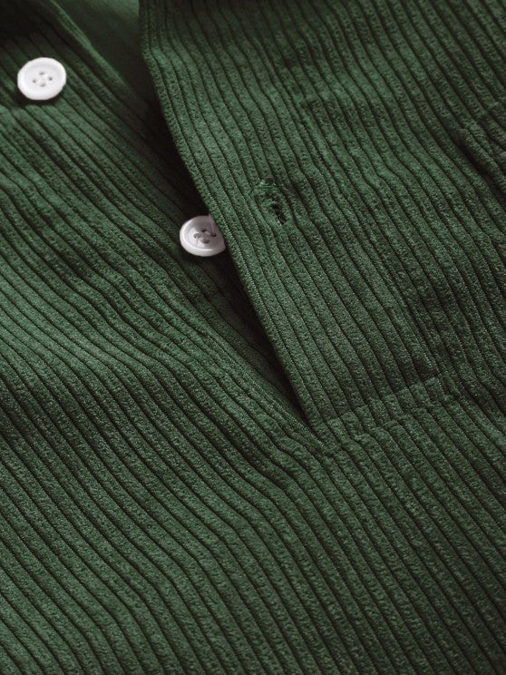 Saazoo | Men's Relaxed Half-Button Long Sleeve Shirt