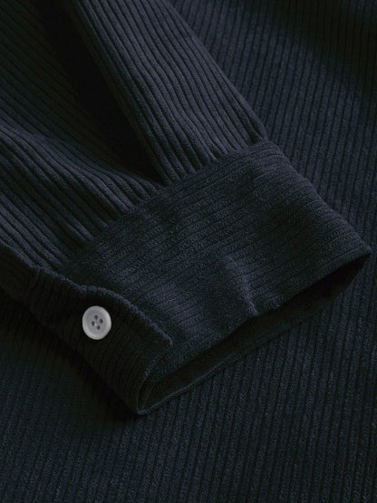 Saazoo | Men's Relaxed Half-Button Long Sleeve Shirt