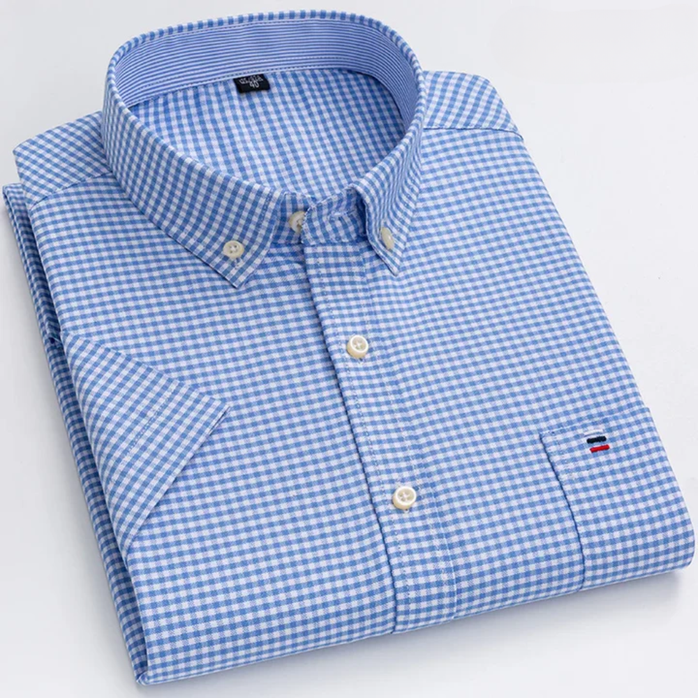 Saazoo | Men's Cotton Blend Patterned Button-Up Shirt