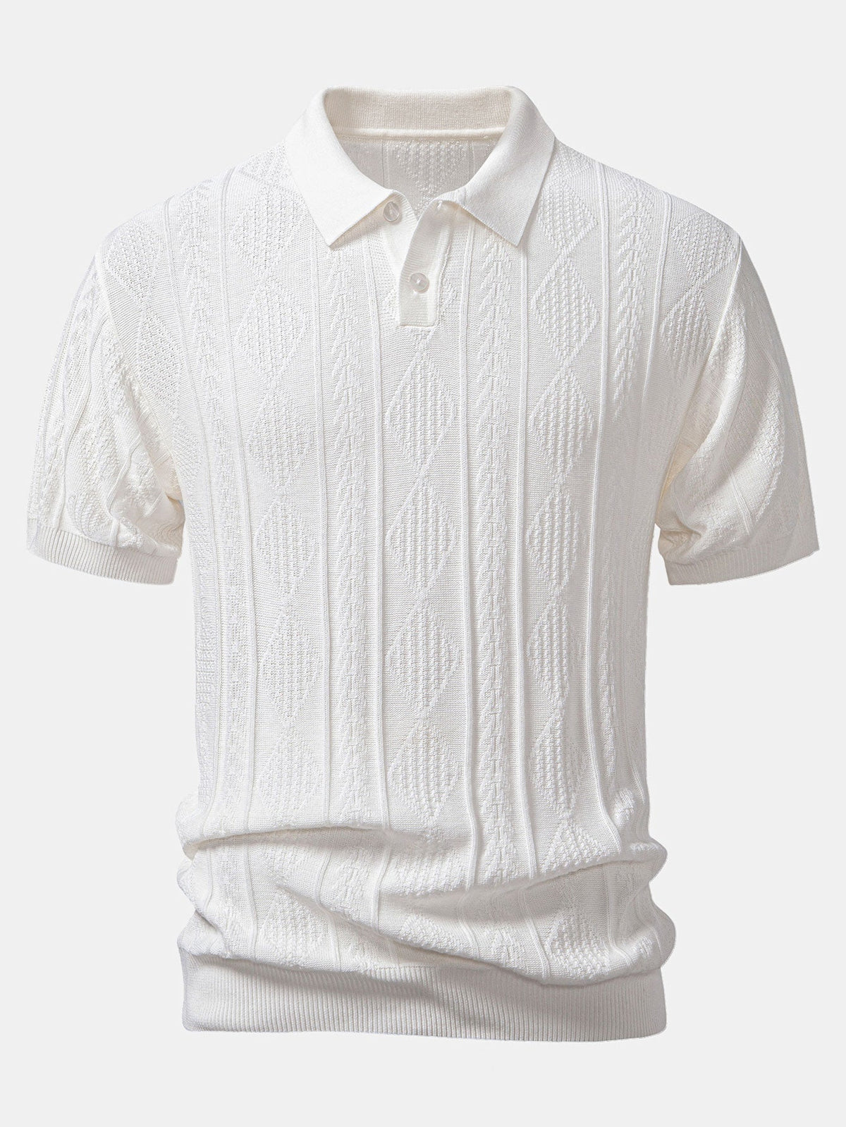 Saazoo | Men's Jacquard Polo & Slim Fit Pants Set