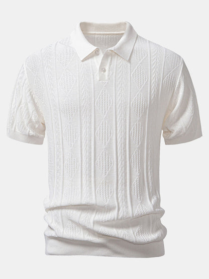 Saazoo | Men's Jacquard Polo & Slim Fit Pants Set
