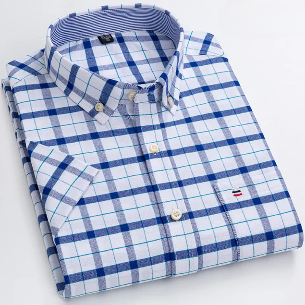 Saazoo | Men's Cotton Blend Patterned Button-Up Shirt