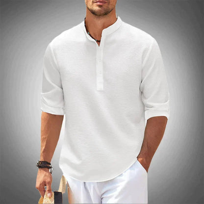 Saazoo | Men's Cotton Blend Long Sleeve Shirt
