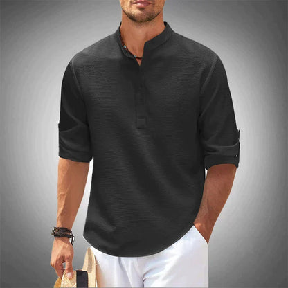 Saazoo | Men's Cotton Blend Long Sleeve Shirt