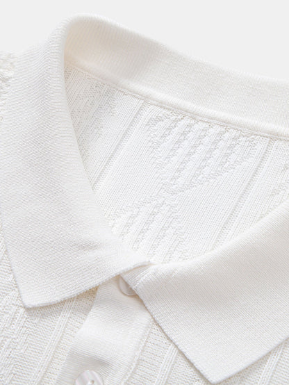 Saazoo | Men's Jacquard Polo & Slim Fit Pants Set