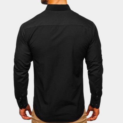 Saazoo | Men's Long Sleeve Cotton Blend Classic Shirt