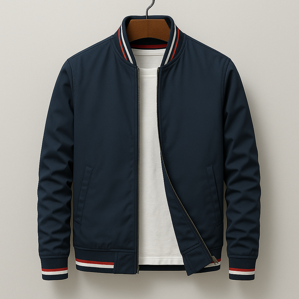 Saazoo | Men's Striped Summer Bomber Jacket
