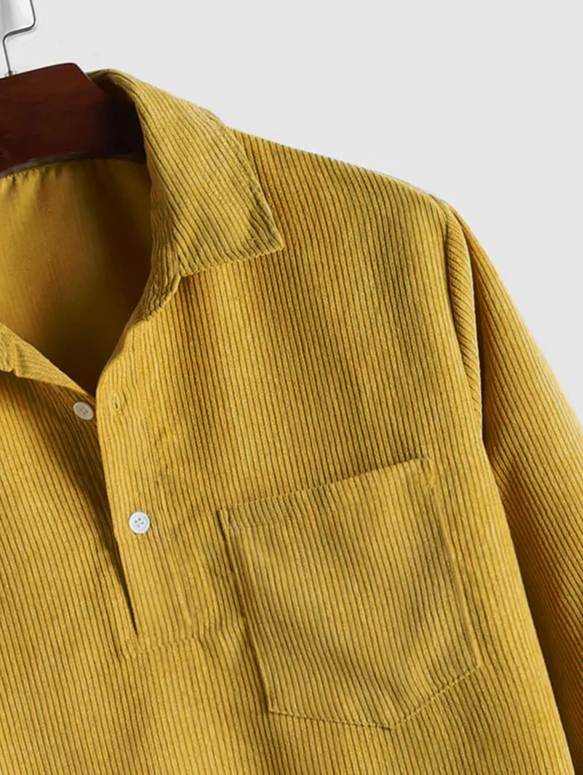 Saazoo | Men's Relaxed Half-Button Long Sleeve Shirt