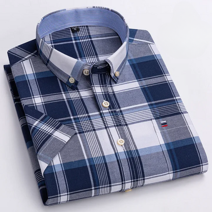 Saazoo | Men's Cotton Blend Patterned Button-Up Shirt