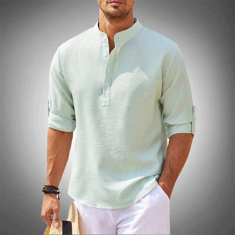 Saazoo | Men's Cotton Blend Long Sleeve Shirt