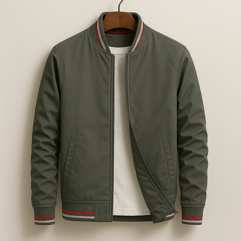 Saazoo | Men's Striped Summer Bomber Jacket
