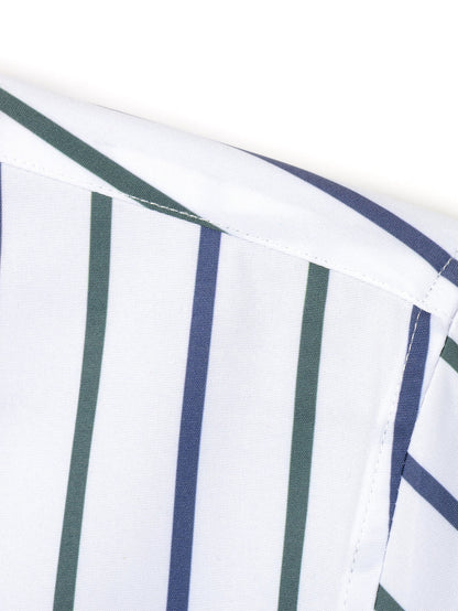 Saazoo | Men's Striped Shirt & Slim Fit Pants Set