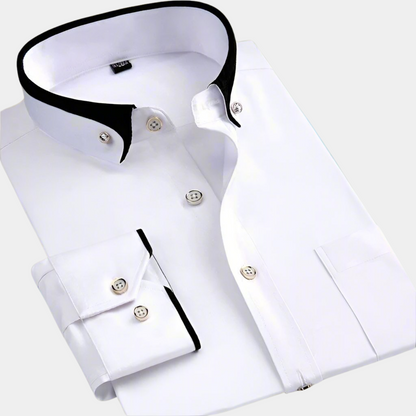 Saazoo | Men's Long Sleeve Cotton Blend Classic Shirt