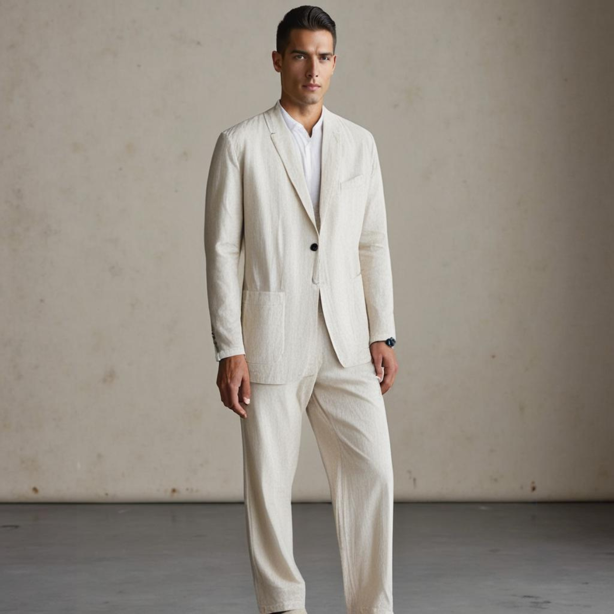 Saazoo | Men's Linen Blend Suit