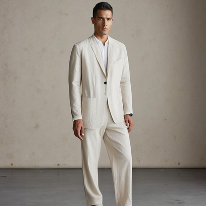 Saazoo | Men's Linen Blend Suit