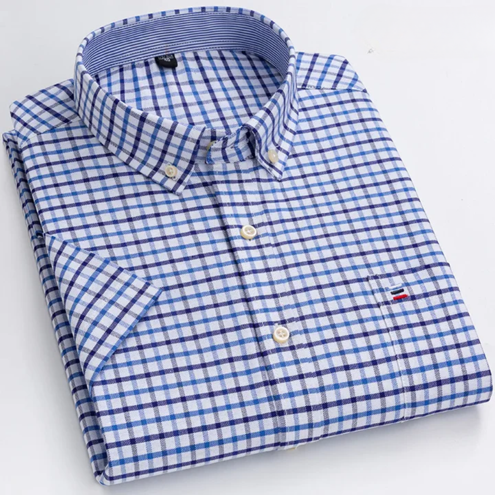 Saazoo | Men's Cotton Blend Patterned Button-Up Shirt