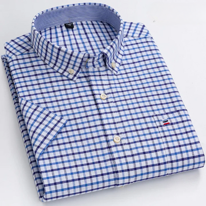Saazoo | Men's Cotton Blend Patterned Button-Up Shirt