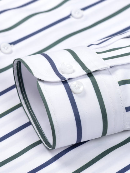 Saazoo | Men's Striped Shirt & Slim Fit Pants Set