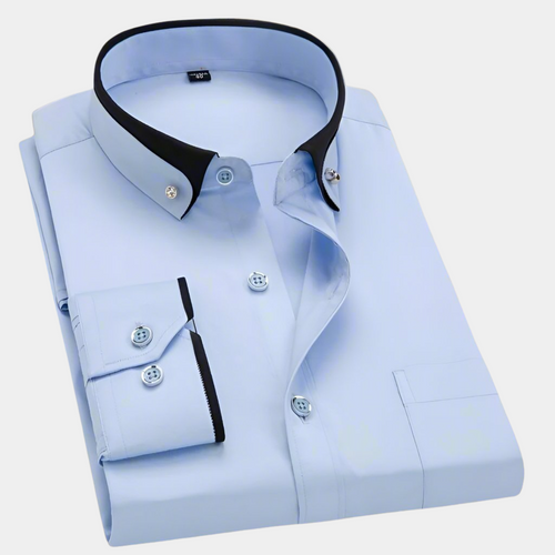 Saazoo | Men's Long Sleeve Cotton Blend Classic Shirt