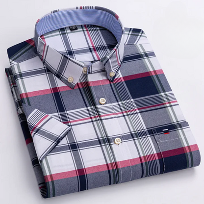 Saazoo | Men's Cotton Blend Patterned Button-Up Shirt