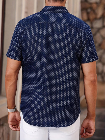 Saazoo | Men's Geometric Print Shirt