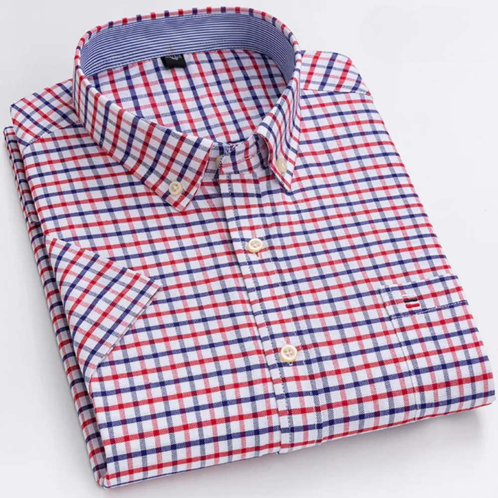 Saazoo | Men's Cotton Blend Patterned Button-Up Shirt