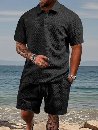 Saazoo | Men's Textured Knit Summer Set