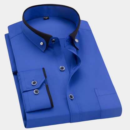 Saazoo | Men's Long Sleeve Cotton Blend Classic Shirt