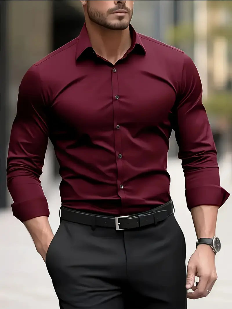 Saazoo | Men's Long Sleeve Button-Up Shirt