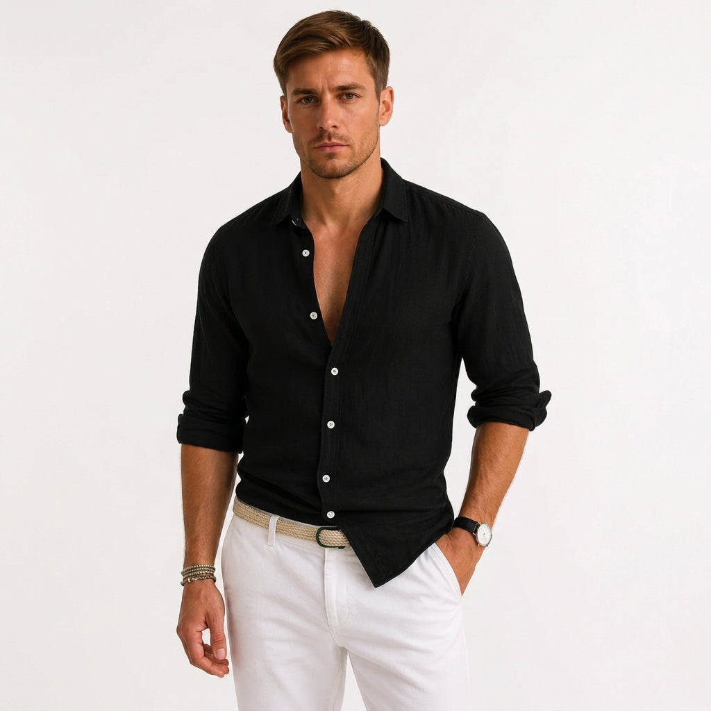 Saazoo | Men's Casual Cotton Blend Summer Shirt