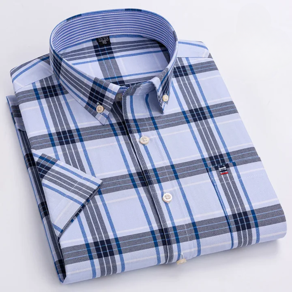 Saazoo | Men's Cotton Blend Patterned Button-Up Shirt