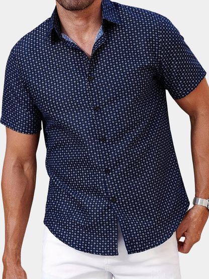 Saazoo | Men's Geometric Print Shirt