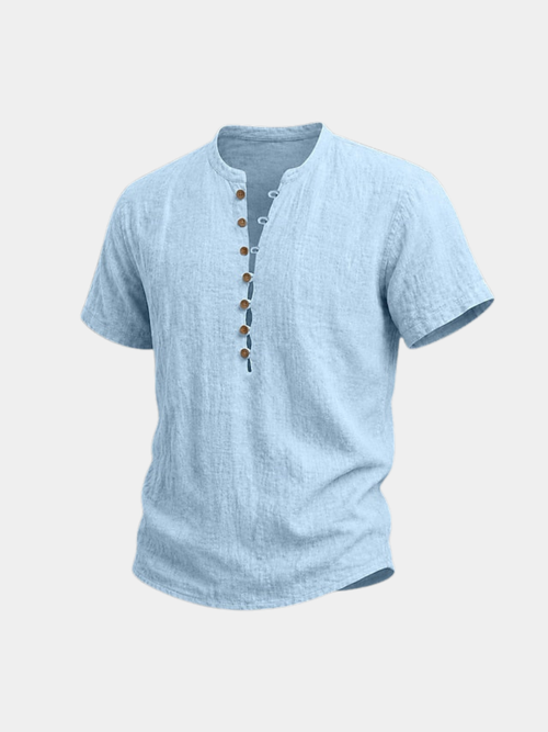 Saazoo | Men's Cotton Blend Summer Button-Up Shirt