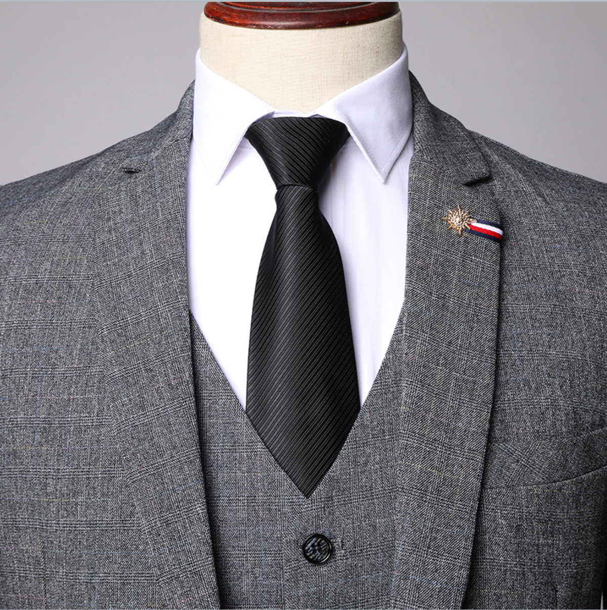 Saazoo | Men's 3-Piece Suit in Grey