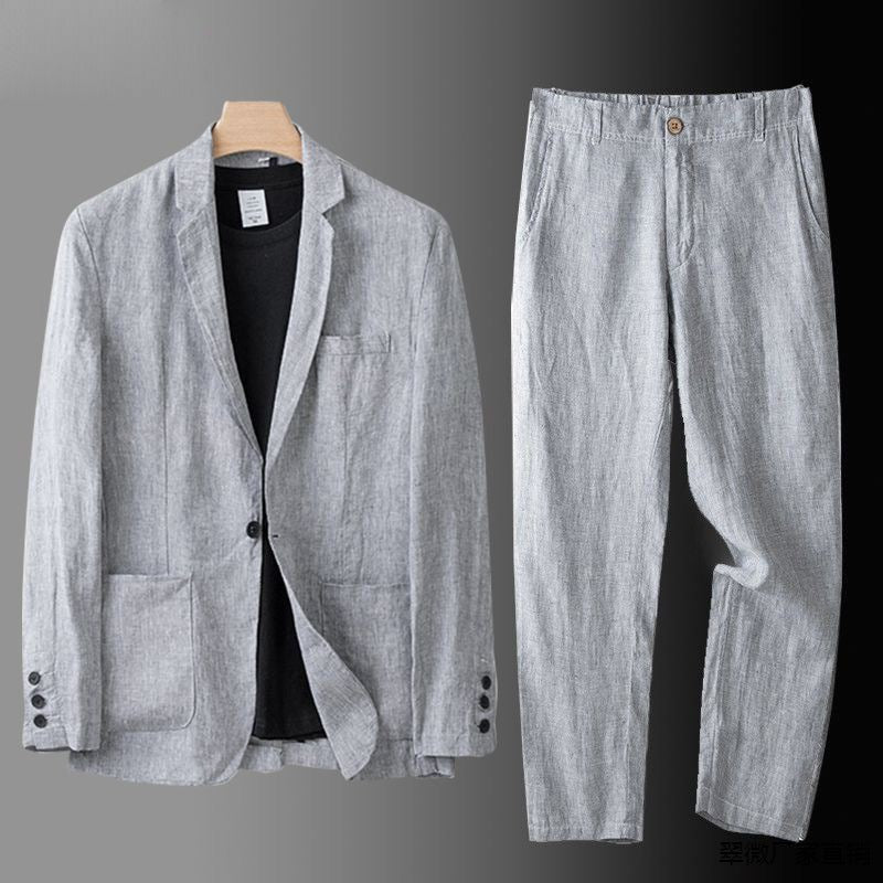Saazoo | Men's Linen Blend Suit