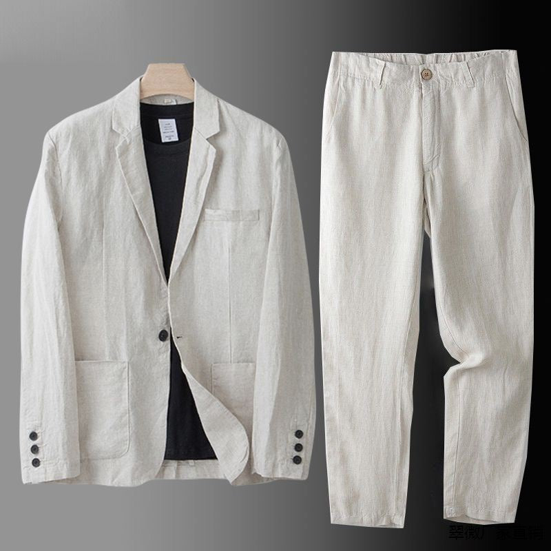 Saazoo | Men's Linen Blend Suit