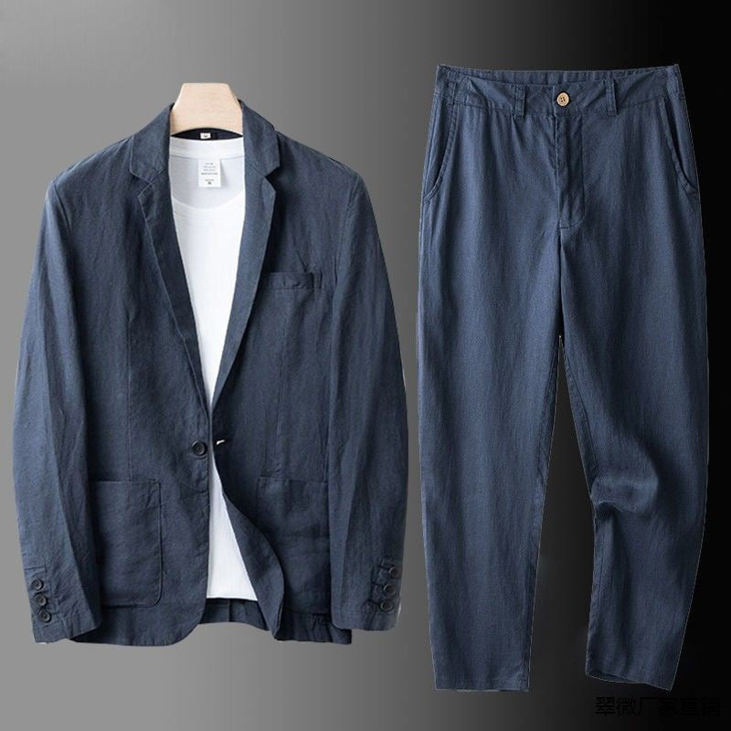 Saazoo | Men's Linen Blend Suit