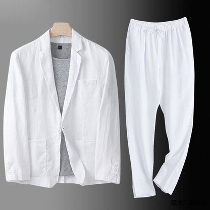 Saazoo | Men's Linen Blend Suit