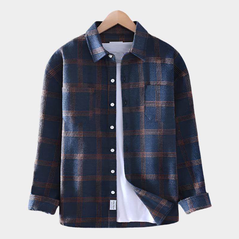 Saazoo | Men's Regular Fit Checked Button-Up Shirt