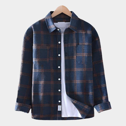 Saazoo | Men's Regular Fit Checked Button-Up Shirt