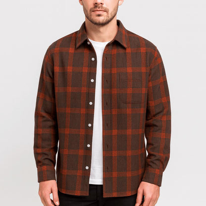 Saazoo | Men's Regular Fit Checked Button-Up Shirt
