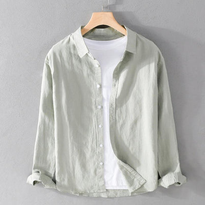 Saazoo | Men's Cotton Blend Long Sleeve Button-Up Shirt