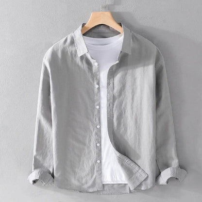 Saazoo | Men's Cotton Blend Long Sleeve Button-Up Shirt